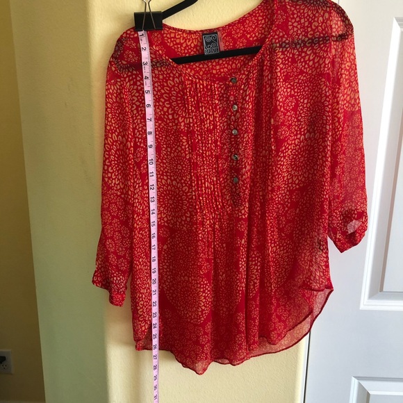Casual Studio M Nordstrom Semi-Sheer Peasant - Picture 1 of 6